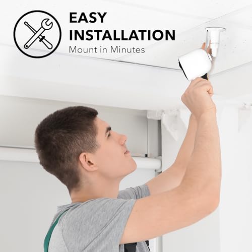 Wasserstein Adjustable Metal Wall Mount Compatible with Arlo Essential/XL 2 Gen/Pro/2/3/4/5/Ultra/Ultra 2, Wyze Cam Outdoor/V3, & Ring Stick Up Cam Pro/Battery (3-Pack, White) - Image 5