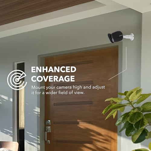 Wasserstein Adjustable Metal Wall Mount Compatible with Arlo Essential/XL 2 Gen/Pro/2/3/4/5/Ultra/Ultra 2, Wyze Cam Outdoor/V3, & Ring Stick Up Cam Pro/Battery (3-Pack, White) - Image 4
