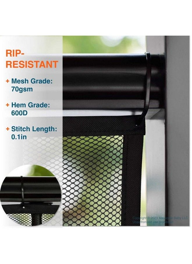 Roving Cove - Rovingcove Stair Banister Guard 15Ft X 3Ft Railing Safety Net For Baby Proofing Child Safety Gate Cover Balcony Mesh Netting Ebony Black - Image 1