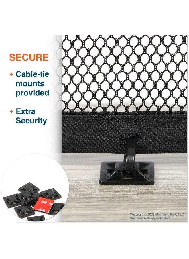 Roving Cove - Rovingcove Stair Banister Guard 15Ft X 3Ft Railing Safety Net For Baby Proofing Child Safety Gate Cover Balcony Mesh Netting Ebony Black - Image 1