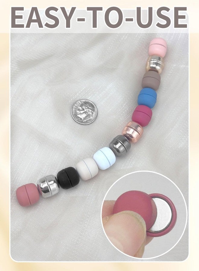 MKCYD 12 Pairs Hijab Magnets Pinless Hijab Pins,No Snag Multi Use Strong Magnetic Hijab Pins for Women Clothes Shirts Scarves (B) - Image 3