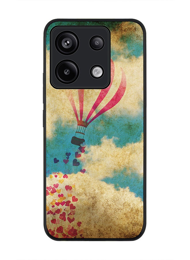 Stylizedd حافظة حواف سوداء متينة لهاتف Xiaomi Redmi Note 13 Pro 5G، حافظة رفيعة مرنة مضادة للسقوط من TPU جل رقيق - نشر الحب - Image 1
