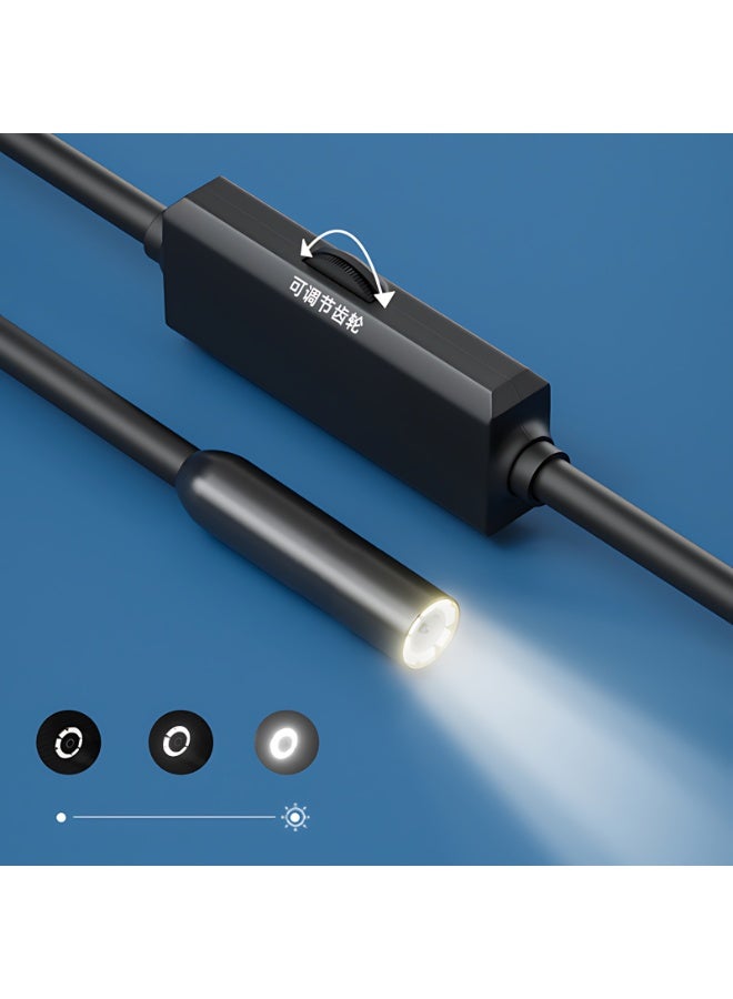 Chabeia 7mm Endoscope, IP67 Waterproof Camera, 3 in 1 Type-C, USB and Micro-USB Type Port & 6 led Light with 1 mtr Length Cable, for Android smartphone,  Windows PC and MAC PC, for Pipe Inspection（Black） - Image 4