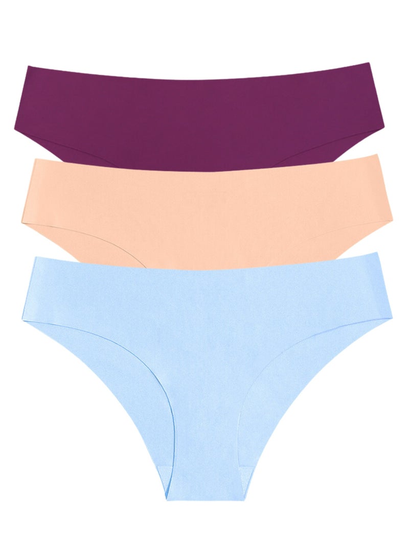 Pack of 3 Invisible Seamless Laser Cut Bikini Panties for Women - Image 2