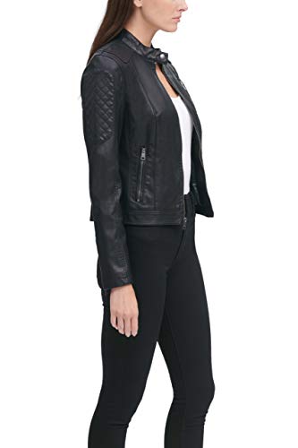Levi's Women's Size Faux Leather Motocross Racer Jacket (Standard and Plus), Black, 3X - Image 3