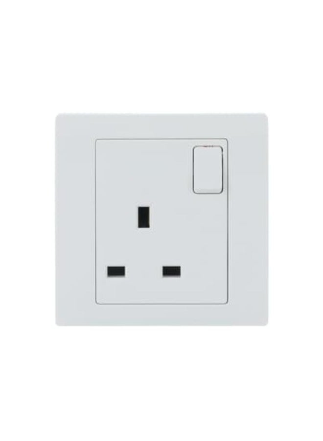 ABB 1Gang 13A Switched Socket SP, white color BL224 