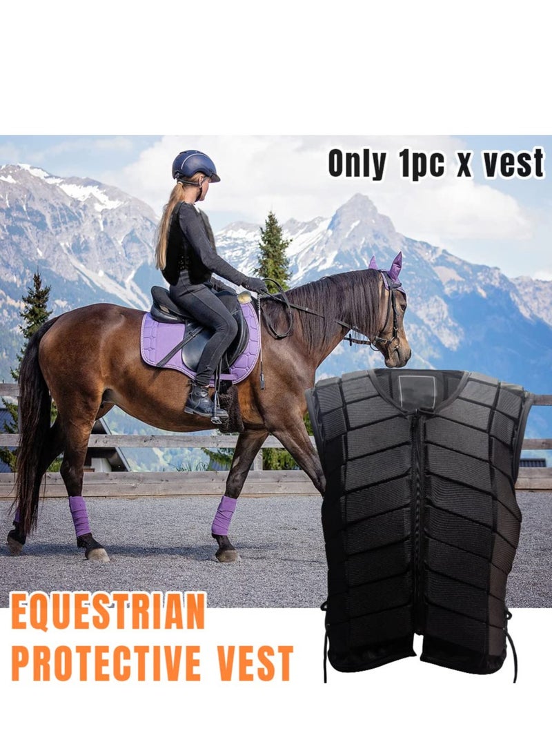 SYOSI Horse Riding Vest, Equestrian Vest, Polyester Unisex Equestrian Protective Vest, Safety Equestrian Horse Riding Training Vest, Protective Body Protector Gear, for Kids Adult(Size:S) - Image 2