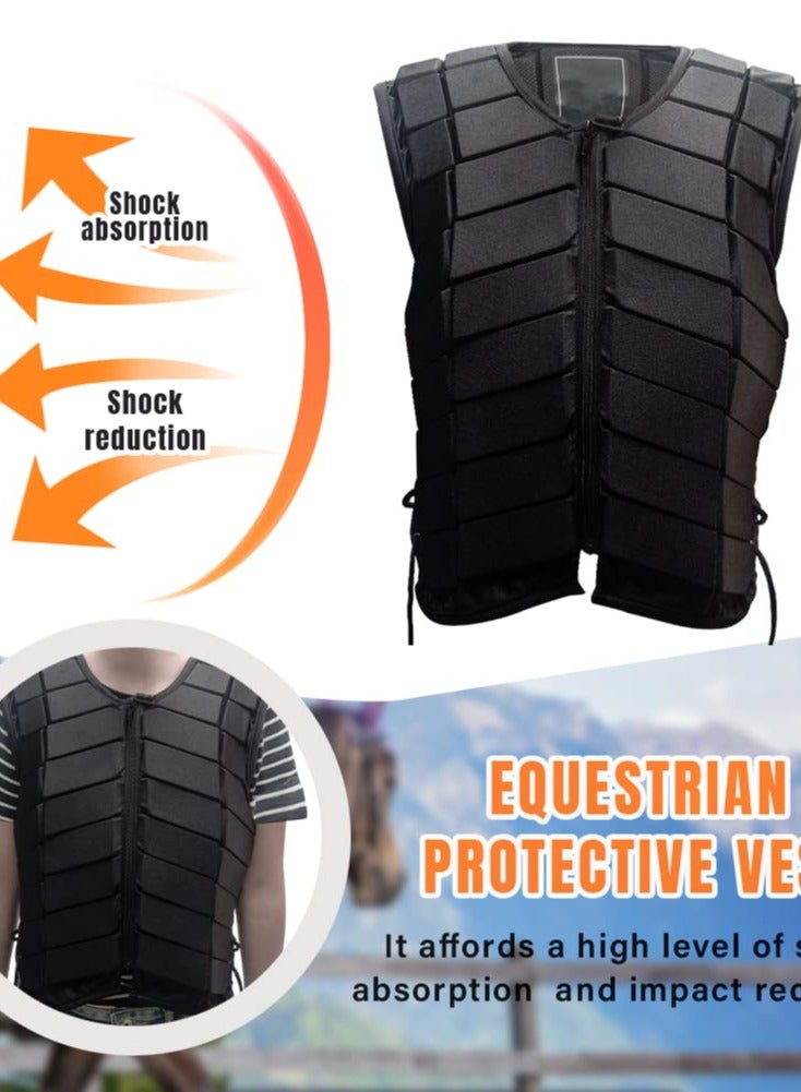 SYOSI Horse Riding Vest, Equestrian Vest, Polyester Unisex Equestrian Protective Vest, Safety Equestrian Horse Riding Training Vest, Protective Body Protector Gear, for Kids Adult(Size:S) - Image 5