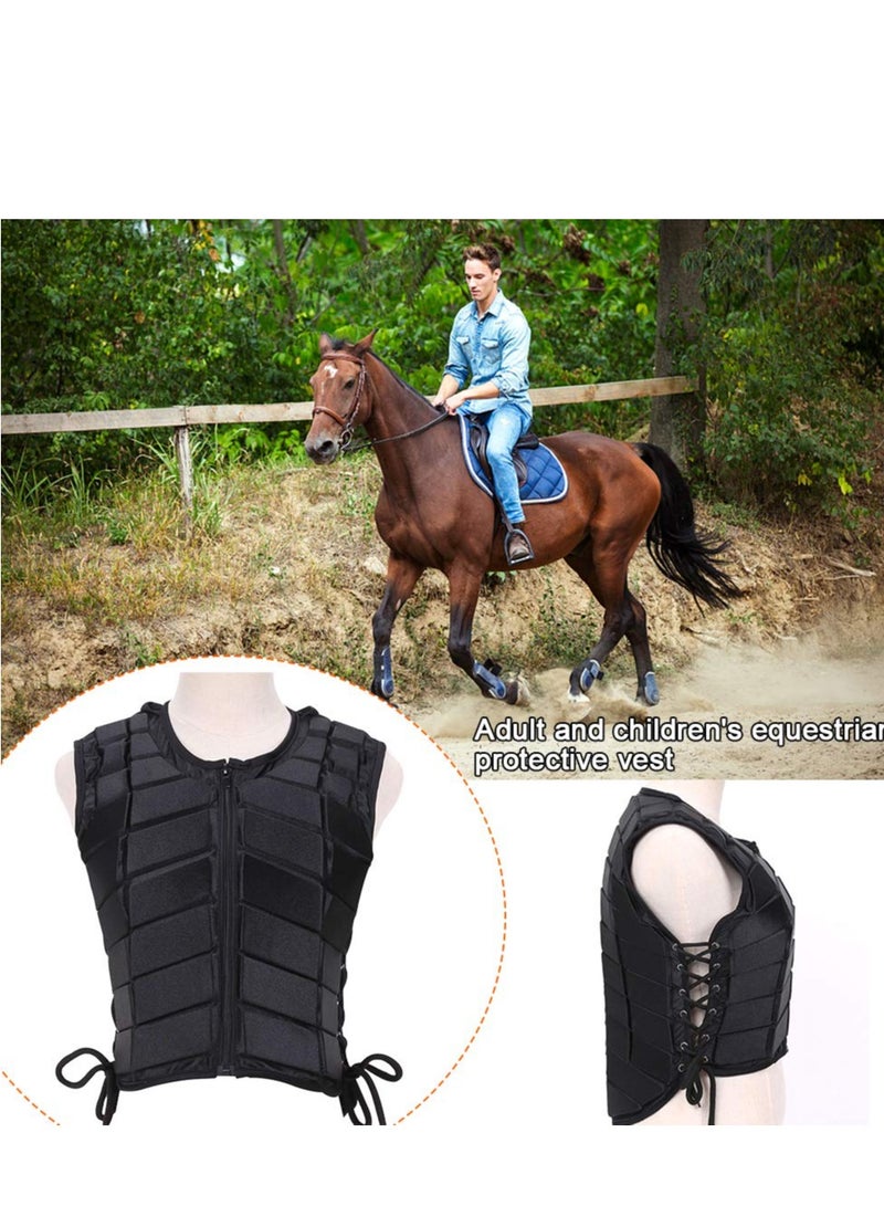 SYOSI Horse Riding Vest, Equestrian Vest, Polyester Unisex Equestrian Protective Vest, Safety Equestrian Horse Riding Training Vest, Protective Body Protector Gear, for Kids Adult(Size:S) - Image 4