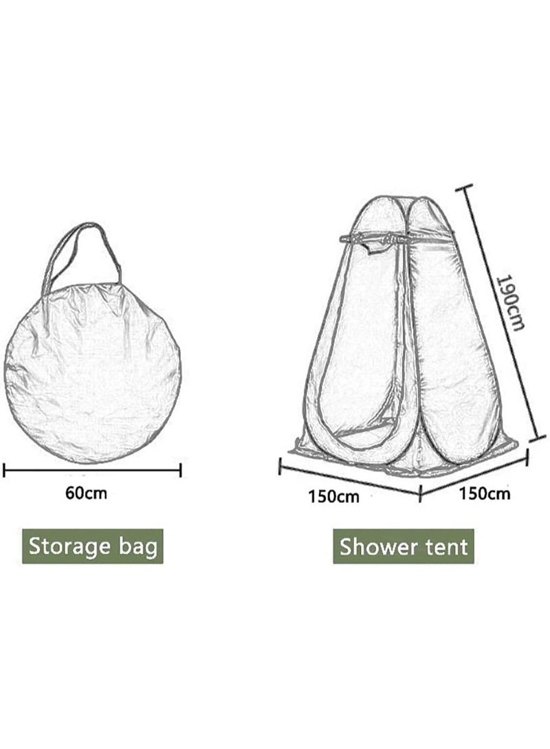 BLOOMING TIME Outdoor Privacy Shower Tent, Simple Dressing Room or Portable Toilet Tent, Folding Suitable for Camping - Image 5
