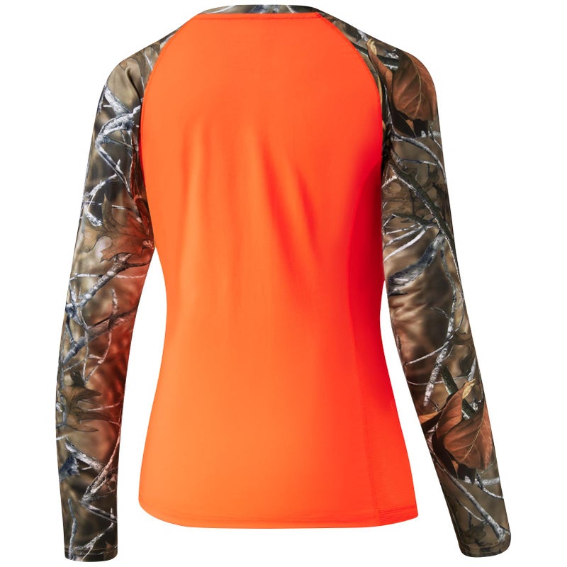 BASSDASH Womenâ€™s Camo Hunting Shirt Long Sleeve UPF 50+ Sun Protection Performance Tee Fishing Hiking - Image 2
