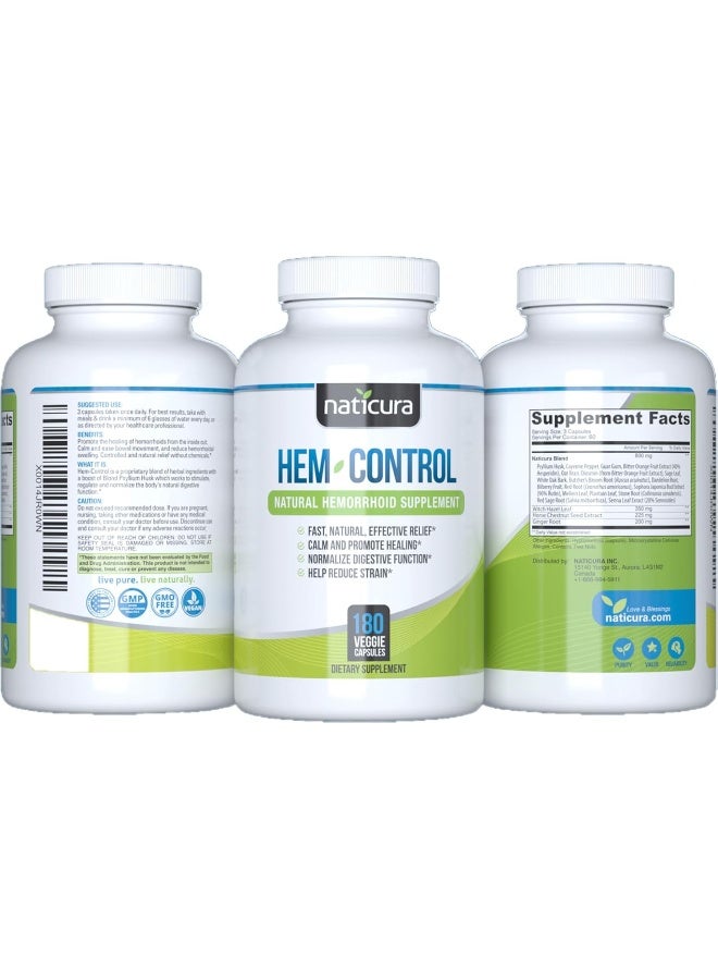 HEM Naticura Hem-Control Natural Hemorrhoid Treatment Supplement - Image 2