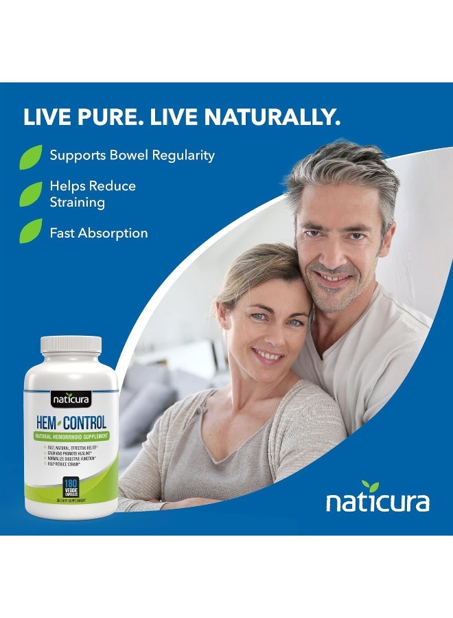 HEM Naticura Hem-Control Natural Hemorrhoid Treatment Supplement - Image 5