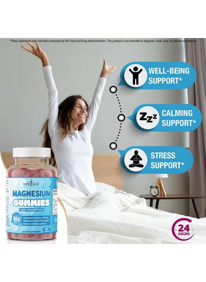 Magnesium Gummies - Calming Anti-Stress Gummies, Magnesium Supplement for Adults and Kids, Vegan, Gelatin-Free, Gluten-Free, Non-GMO, Delicious Natural Raspberry Flavor- 120 Count - by New Age - pzsku/ZE9E27F1B9488599BFFBAZ/45/_/1739864203/e3d37777-61c9-4218-88e5-6d7168239a3b