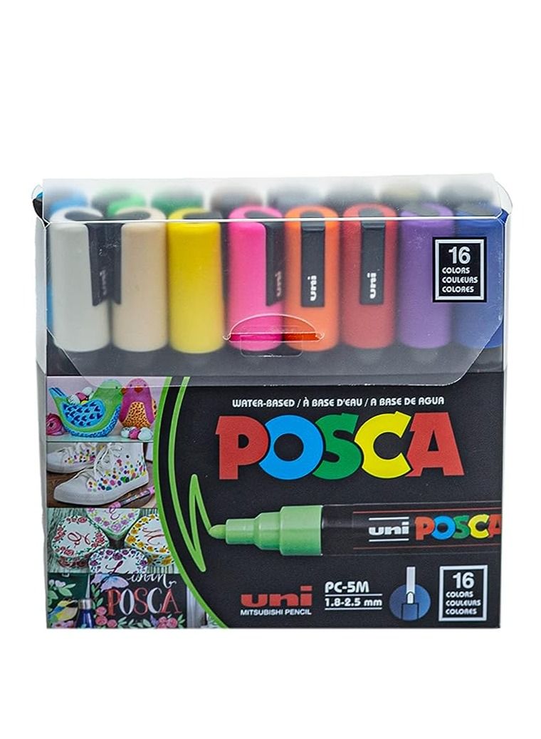 POSCA PC-5M BASIC 16CD - Image 1
