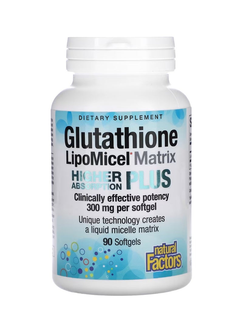 natural Factors Natural Factors, Glutathione LipoMicel Matrix, 300 mg, 90  Softgels | Best Price Qatar