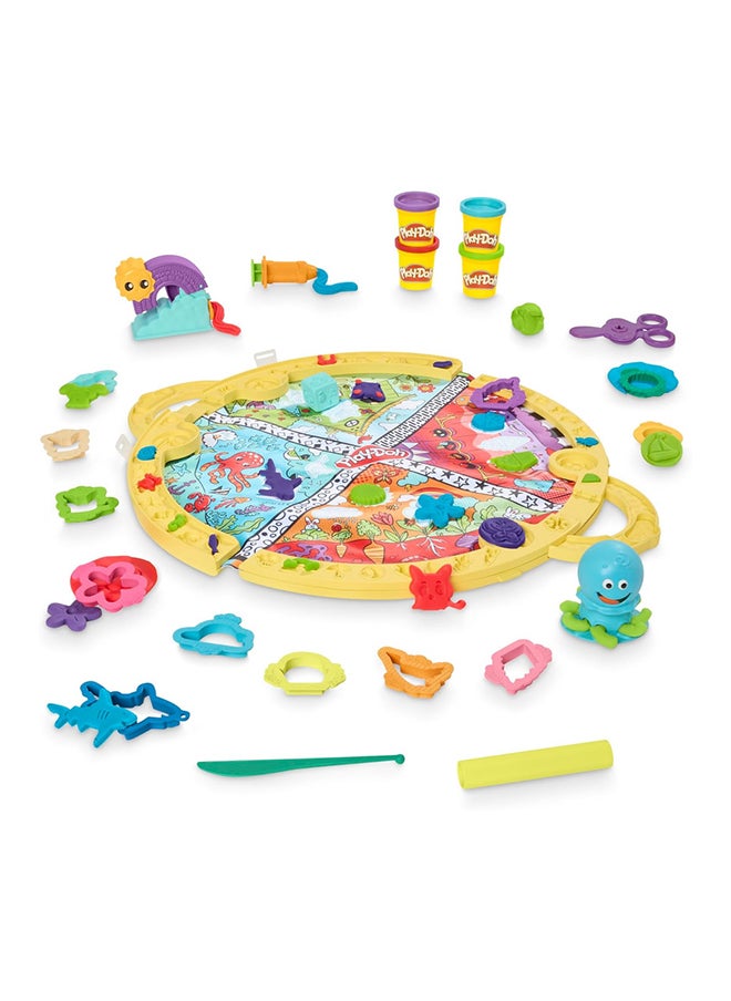 Play-Doh Fold & Go Playmat Starter Set with 19 Accessories, Preschool Toys for 3 Year Old Girls & Boys & Up, Kids Arts & Crafts 