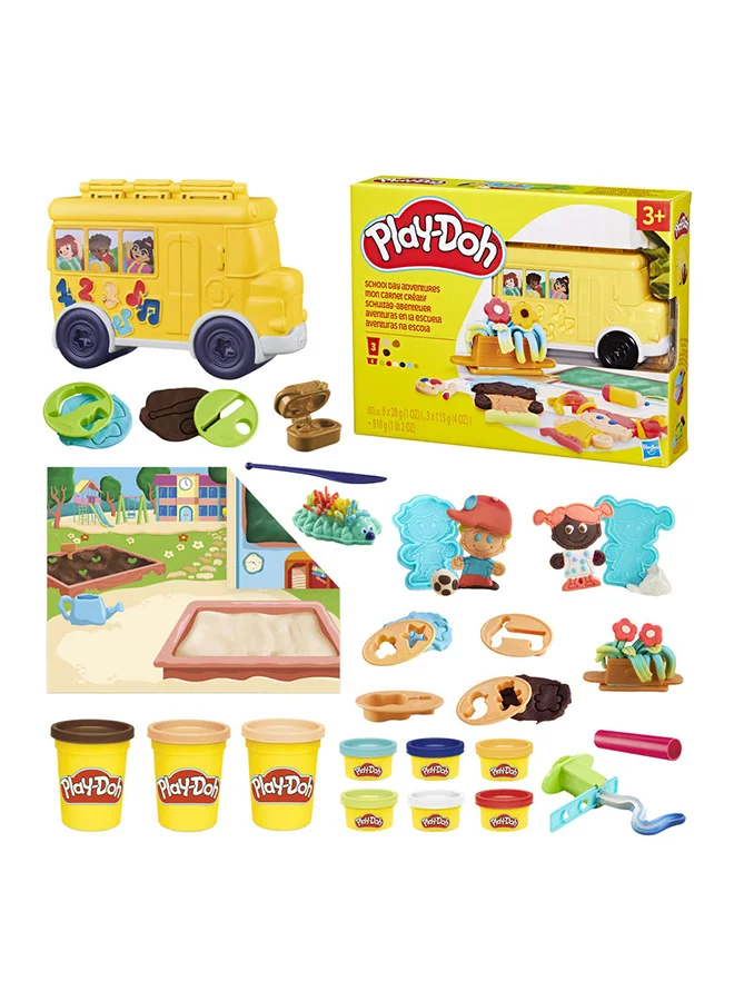 Play-Doh Play-Doh School Day Adventures Playset with Playmat, 15 Tools, 9 Colors, Preschool Toys for 3 Year Olds & Up