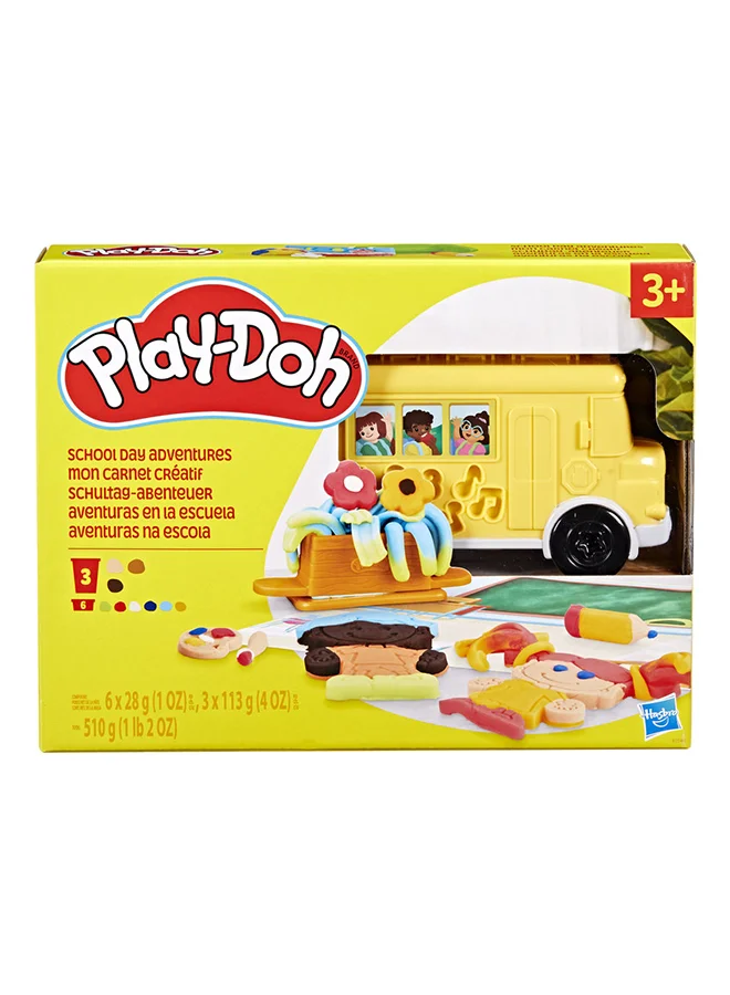 Play-Doh Play-Doh School Day Adventures Playset with Playmat, 15 Tools, 9 Colors, Preschool Toys for 3 Year Olds & Up