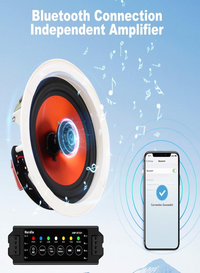 Herdio 4 Inch Ceiling Bluetooth Speaker (4 Speakers) - Image 3