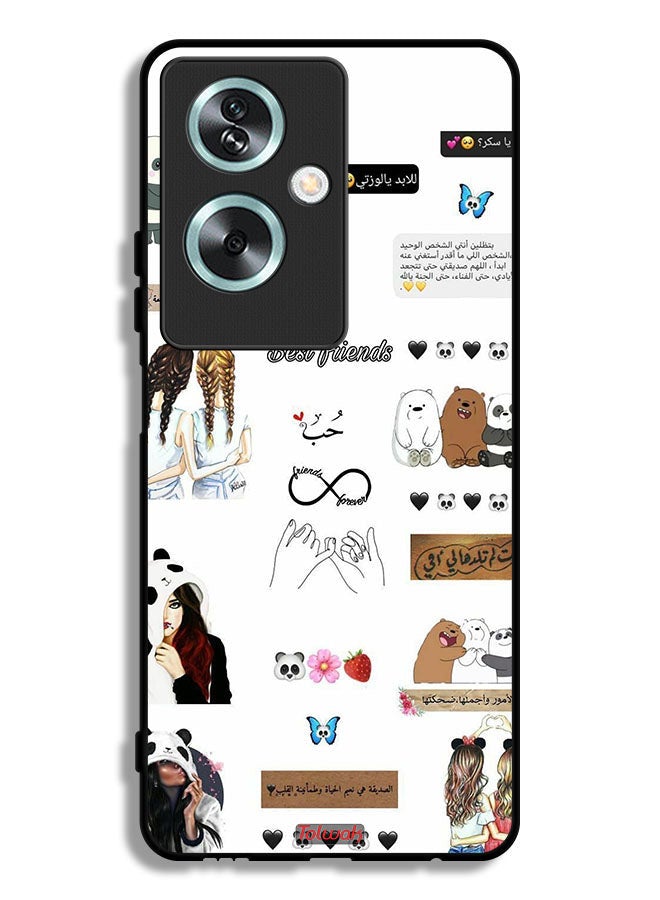 Tolwak Oppo A79 Protective Case Cover Arabic Quotes And Stickers - Image 1