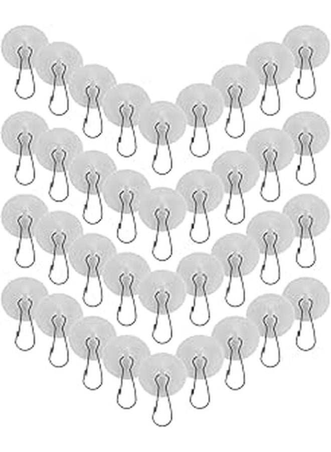 Removable Self Adhesive Ceiling Hooks 60Pcs White Base For Wind Chime Indoor Storage Organizer - Image 1