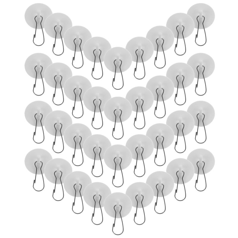 Removable Self Adhesive Ceiling Hooks 60Pcs White Base For Wind Chime Indoor Storage Organizer - Image 2