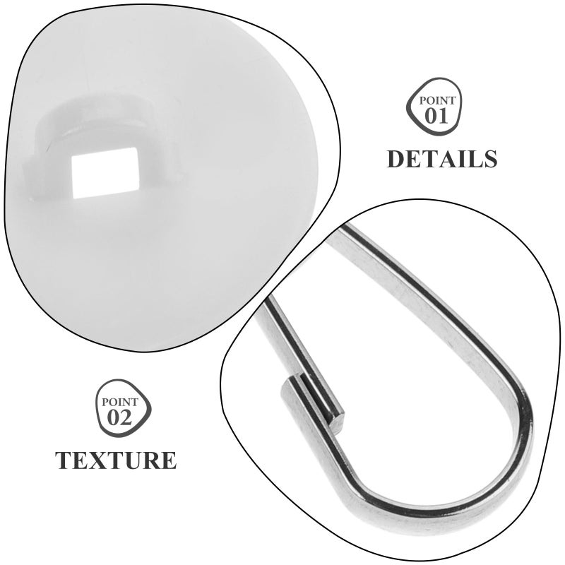 Removable Self Adhesive Ceiling Hooks 60Pcs White Base For Wind Chime Indoor Storage Organizer - Image 4