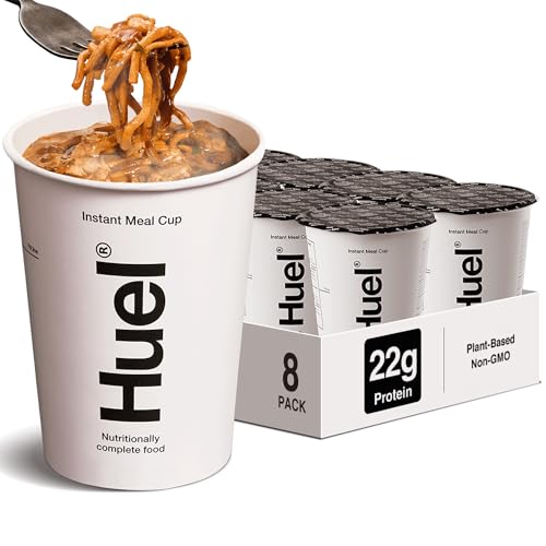 Huel Hot and Savory Cups | Korean BBQ | 25g Protein Plant Based Instant Meal | 27 Vitamins and Minerals | 100% Nutritionally Complete | 8 Cups - Image 1