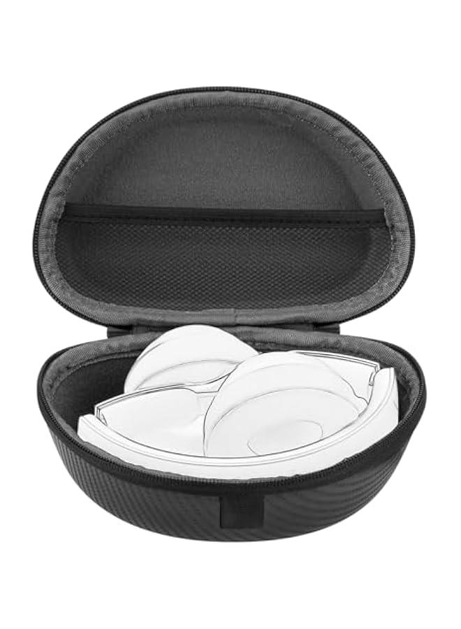 Hard Shell Travel Case Compatible with Beats Solo, Solo 2, Solo 3, Solo 4, Solo4 Durable EVA Earphone Storage with Internal Mesh Pocket, Shockproof and Water-Resistant - Black - Image 1