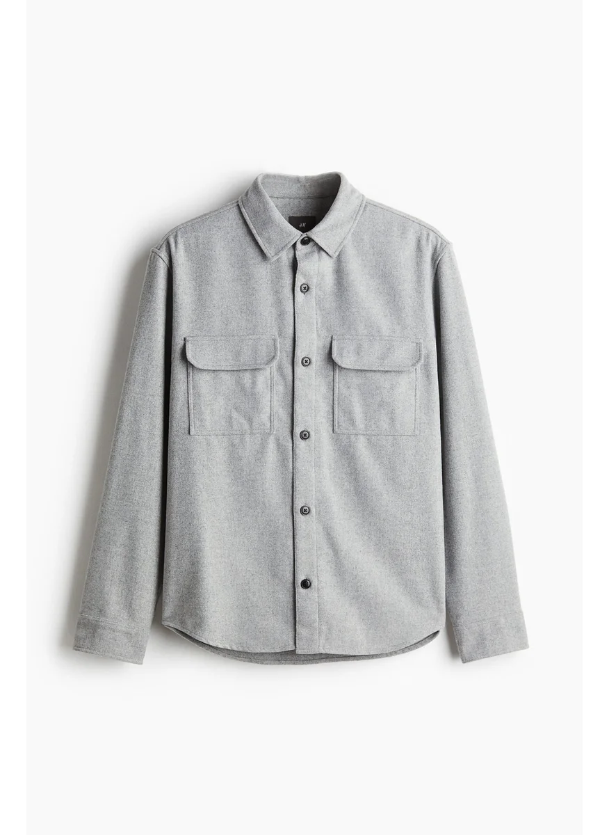 H&M Regular Fit Felted Overshirt