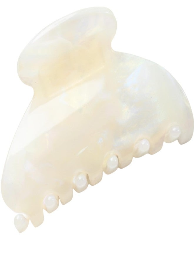 Prettyou Handmade Celluloid Acetate French Design Barrettes Tortoise Shell Claws Hair Claw Luxury Fashion Accessories Hair Clip for Women (jade white) - Image 1