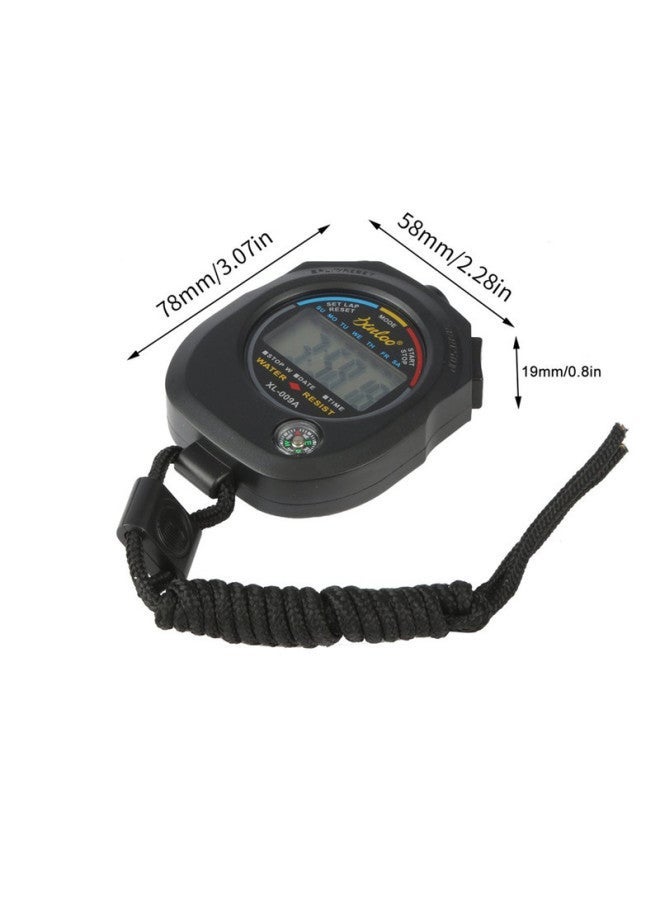 Generic Stopwatch Timer Electronic Stop Watch Two-way Running Referee Sports Fitness Equipment Waterproof 009A-Display Accuracy:XL-009A  - Image 2