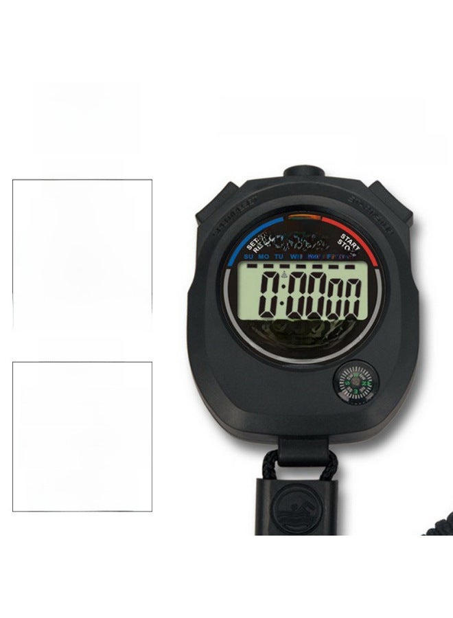 Generic Stopwatch Timer Electronic Stop Watch Two-way Running Referee Sports Fitness Equipment Waterproof 009A-Display Accuracy:XL-009A  - Image 1