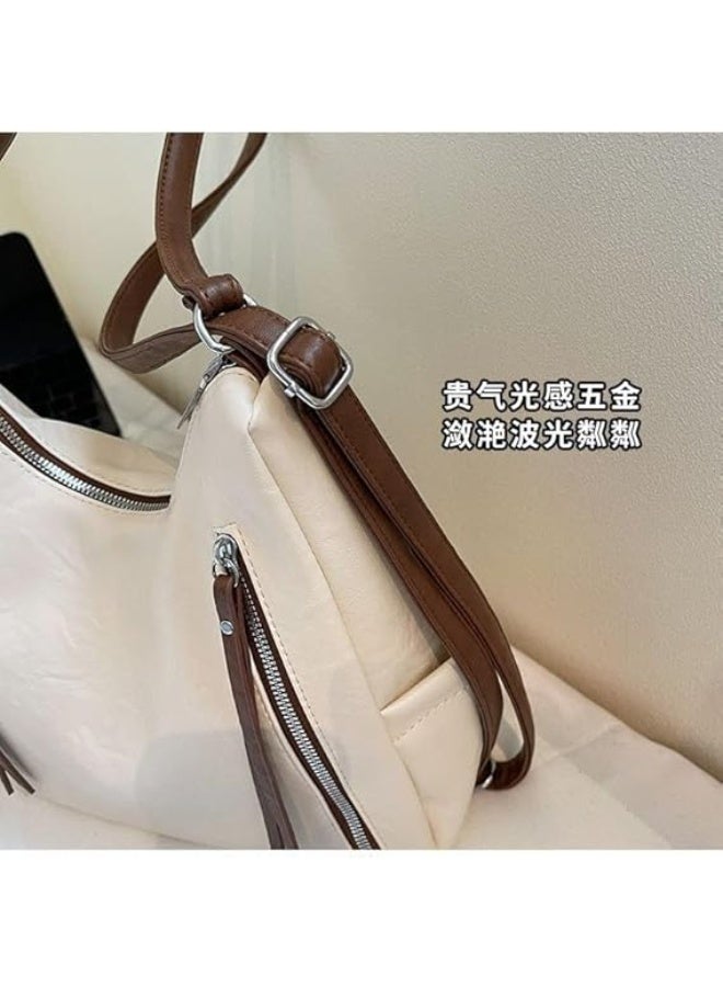 Women's shoulder bag with a practical design, adjustable strap, and external metal zippers for perfect organization - Size: 27×31 - Code: 1869-1 (IN) - Image 2