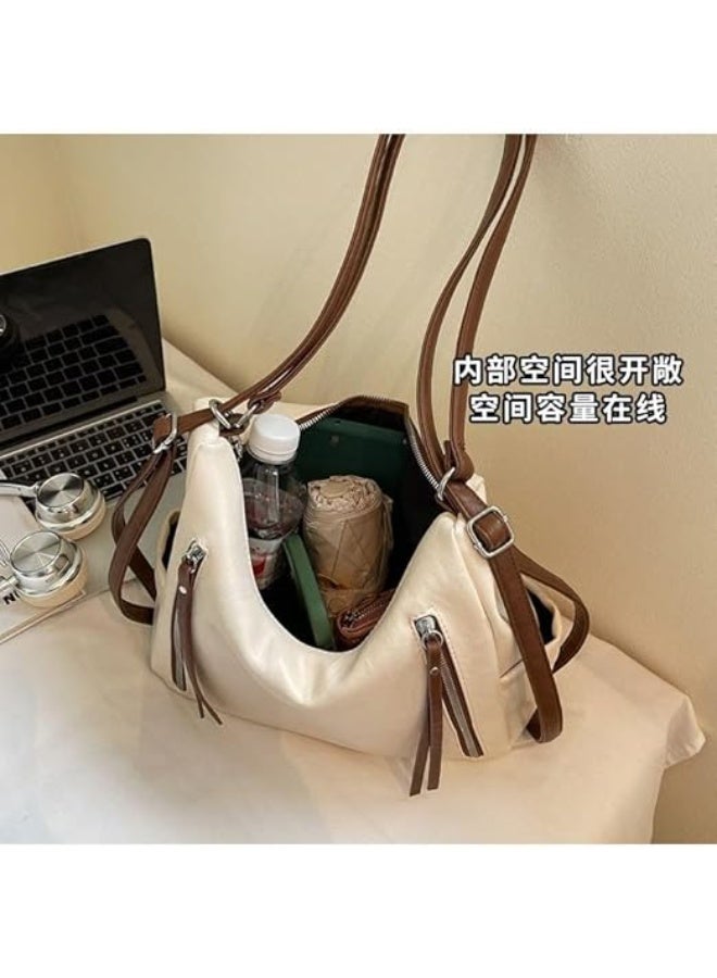 Women's shoulder bag with a practical design, adjustable strap, and external metal zippers for perfect organization - Size: 27×31 - Code: 1869-1 (IN) - Image 4