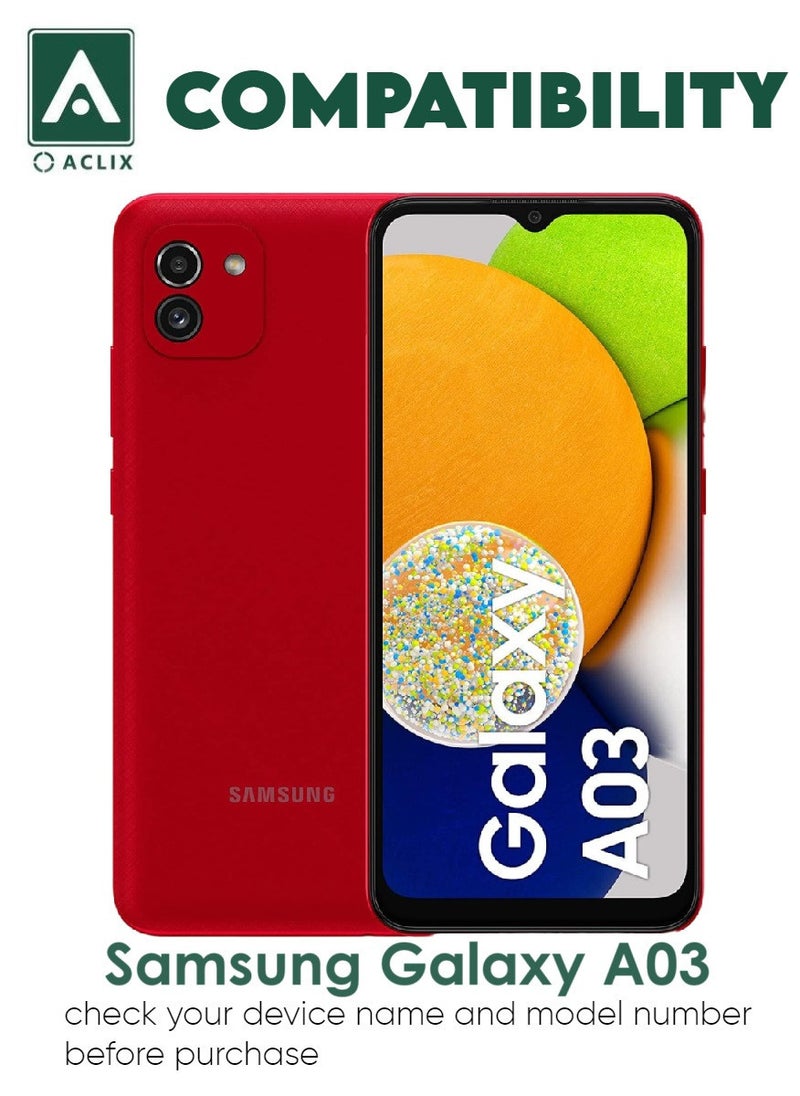 أكاليكس 3 قطع، جودة ممتازة، واقي شاشة لهاتف سامسونج جالاكسي A03 - Image 3