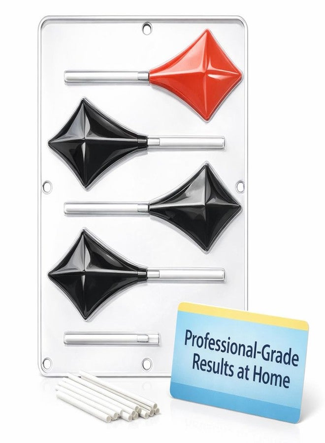 Lollipops Kite Lollipop Chocolate Candy Mold 259, 4 Cavities, 2.5" x 3.5" Each Piece - Image 2