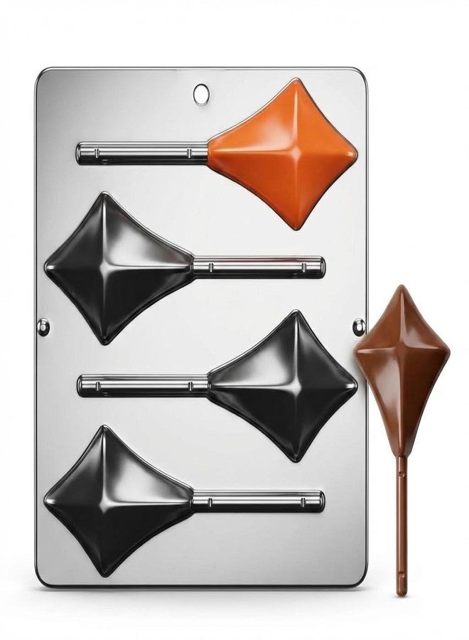 Lollipops Kite Lollipop Chocolate Candy Mold 259, 4 Cavities, 2.5" x 3.5" Each Piece - Image 1