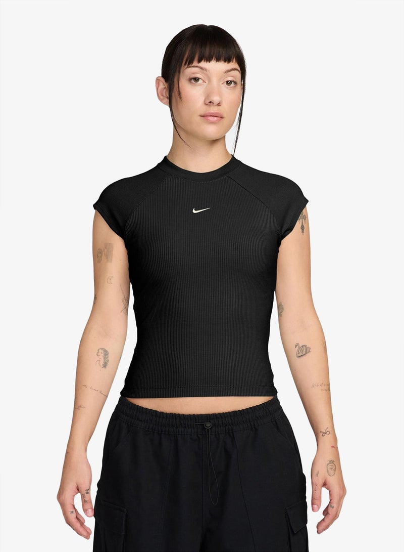 Nike Nsw Chill Knit Ribbed Top - Image 1