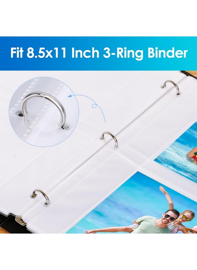 MaxGear - 30 Pack Photo Sleeves For 3 Ring Binder 5X7 120 Photos Archival Photo Pages Photo Protectors Photo Sheet Protector Refill Pages Protector 8.5 X 11 2 Pockets Per Page Holds Four 5X7 Pictures - Image 1