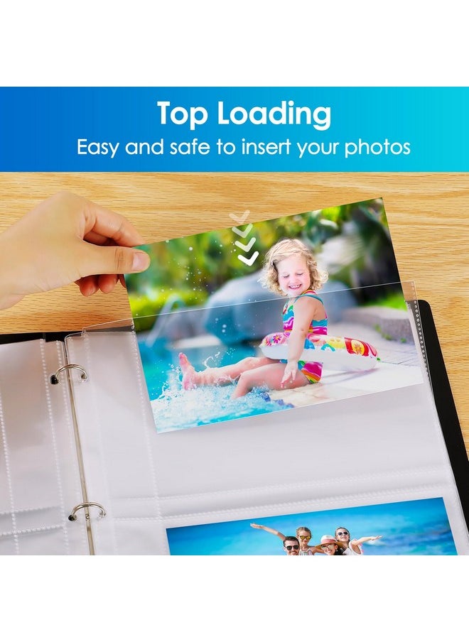 MaxGear - 30 Pack Photo Sleeves For 3 Ring Binder 5X7 120 Photos Archival Photo Pages Photo Protectors Photo Sheet Protector Refill Pages Protector 8.5 X 11 2 Pockets Per Page Holds Four 5X7 Pictures - Image 1