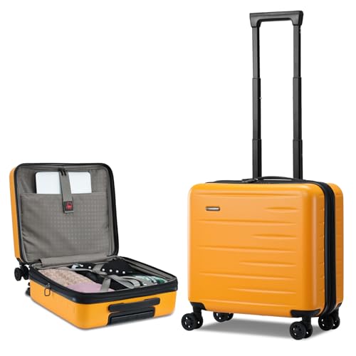 CENSIEN 16 Inch Carry On Luggage Airline Approved, Expandable Lightweight ABS+PC Hard Shell Suitcases with 360° Spinner Wheels, TSA Lock, YKK Zippers (Orange, 1 PC) - Image 1