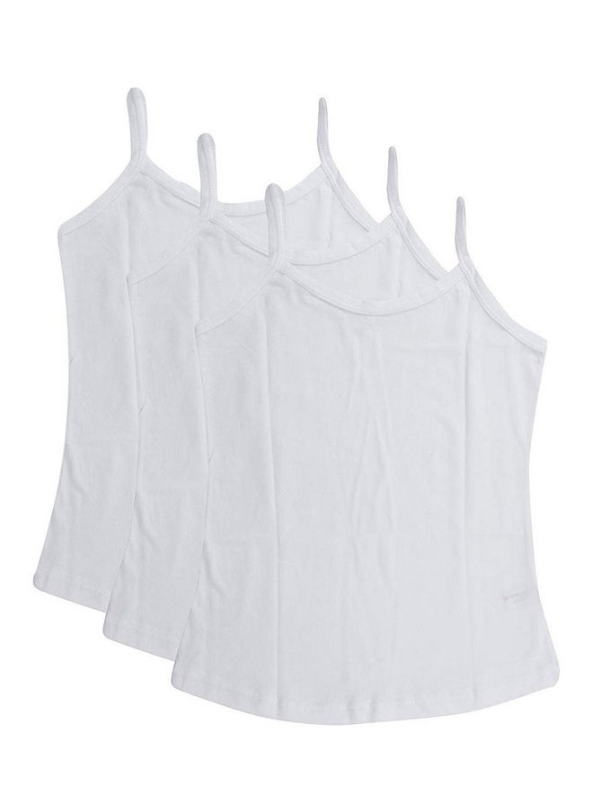 Bodycare BODYCARE Girls Cotton Slip Casual Style (Pack Of 3, Bc80W-Packof3_White_9-10 Years)  - Image 1