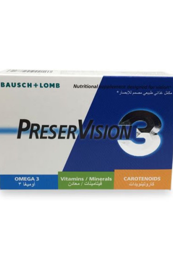 Bausch + Lomb بريزيرفيجن 3 إن إف كبس 60 حبة