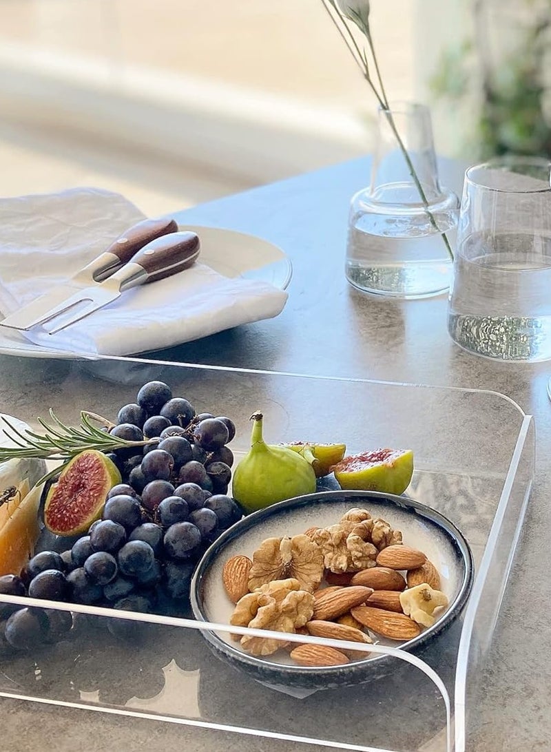 تي بي جي بي صينية اكريليك متعددة الاغراض - تستخدم كمنظم انيق للحمام، صينية تقديم الطعام، طاولة مكتب - Image 4