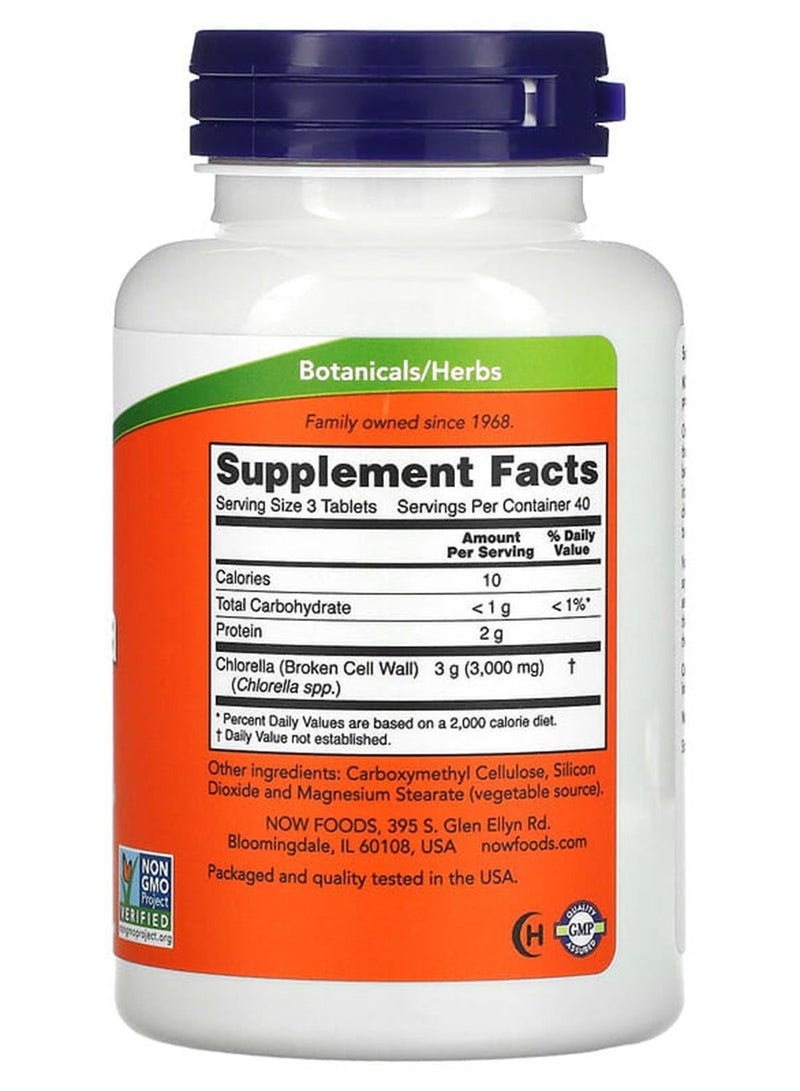 now Chlorella Super Green 1000mg 120 Tablets - Image 2