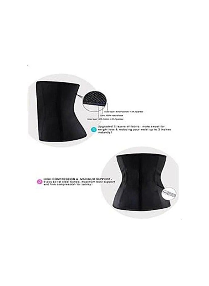 Generic Women Stomach Belly Corset Waist Trainer Shaper Hollow out Ventilate Elastic Gather Stomach Belly Corset Size S - Image 3