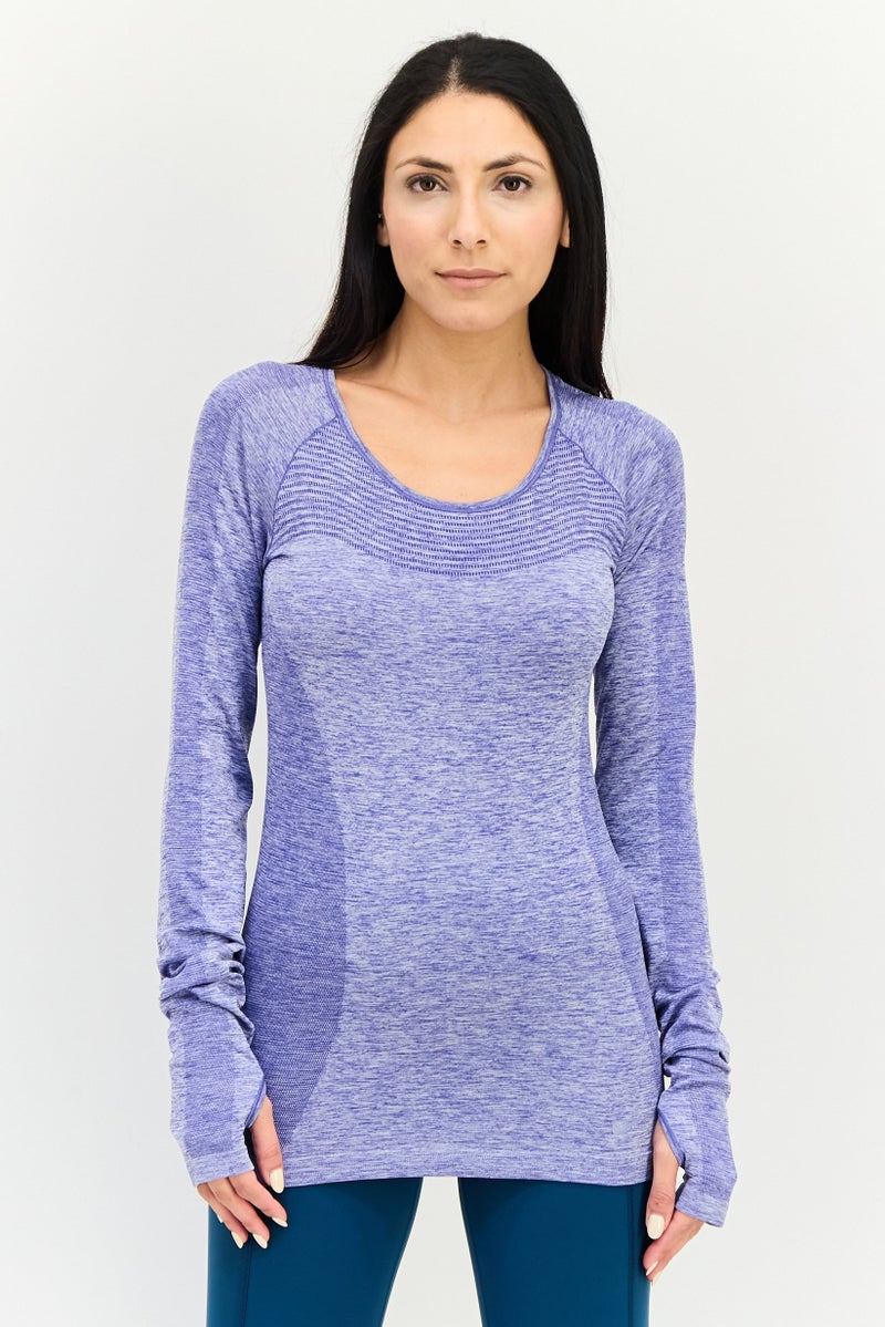 Nike Women Sportswear Fit Long Sleeve Training Top, Light Blue - Image 1