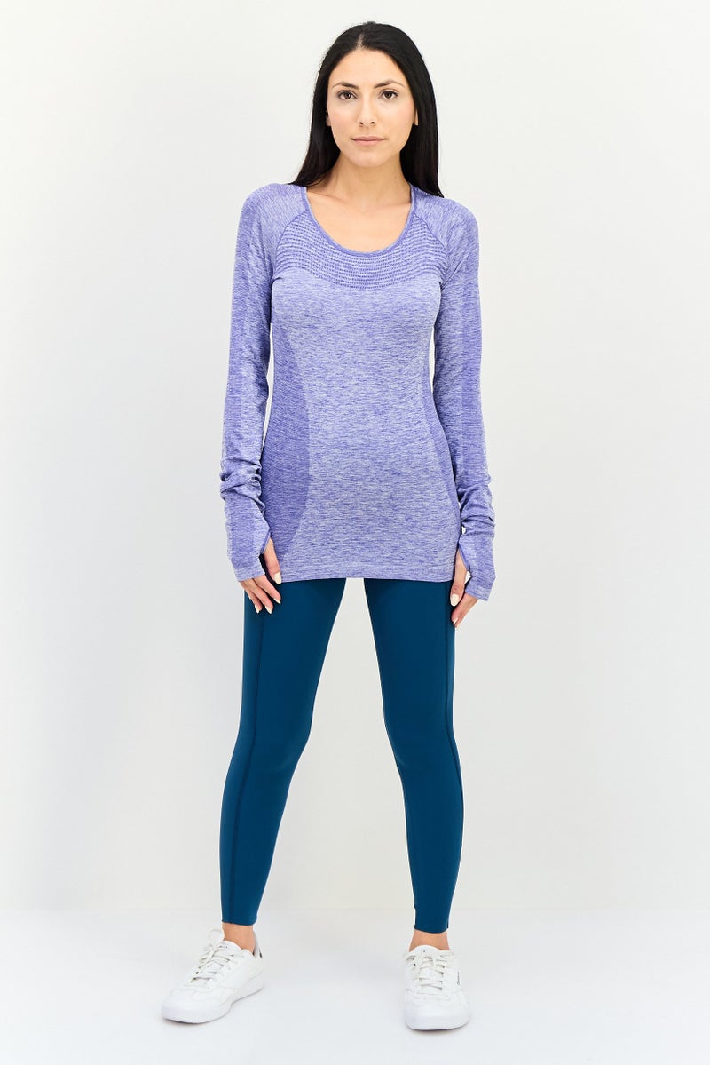Nike Women Sportswear Fit Long Sleeve Training Top, Light Blue - Image 4